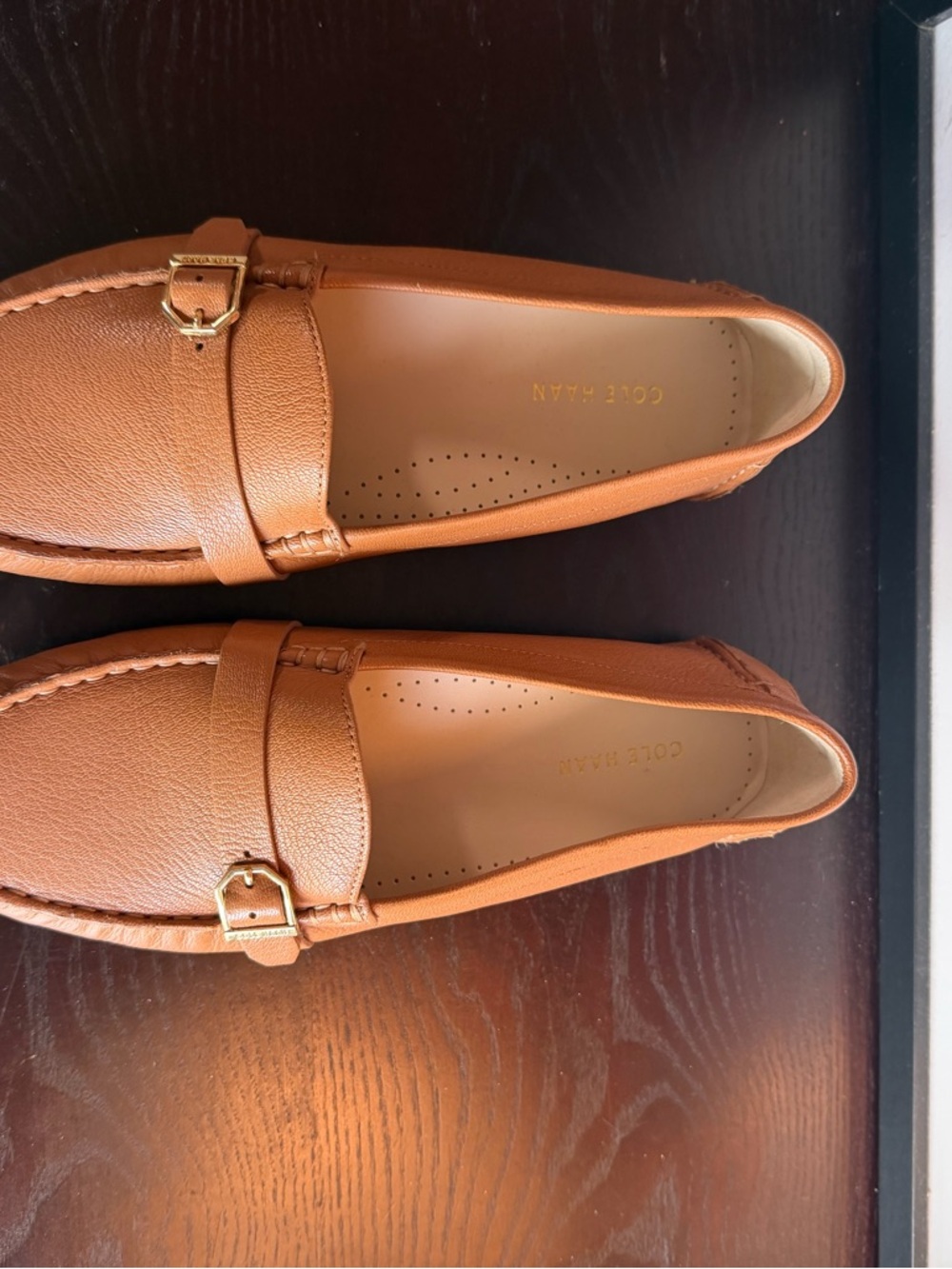 Cole Haan Cognac Leather Penny Loafers - Picture 2 of 2